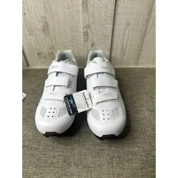 Louis Garneau Womens Size 10 X-Comfort Zone Cycling Shoes White Purple w/ Straps - Picture 3 of 7